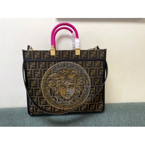 Sac à broder FENDI LARGE 8BH386AB marron