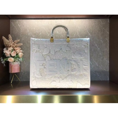 Sac à broder FENDI LARGE 8BH386AB blanc
