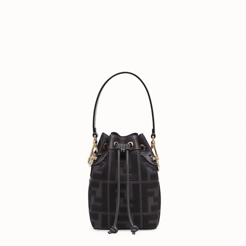 FENDI MON TRESOR Mini sac en toile noire 8BS010