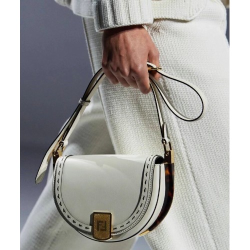 FENDI sac en cuir MOONLIGHT 8BT346A Blanc