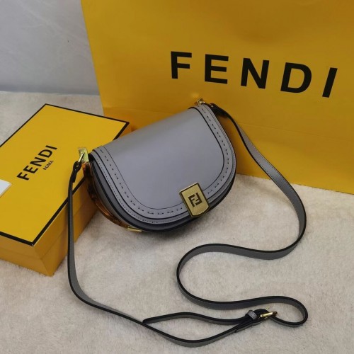 FENDI MOONLIGHT sac en cuir 8BT346A gris