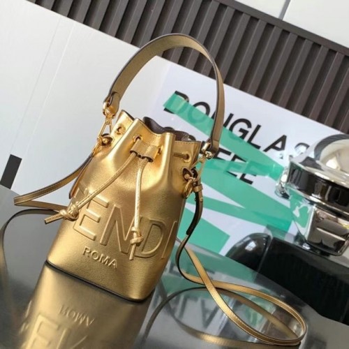 FENDI Mon Tresor mini-sac en cuir 8BS010AC or