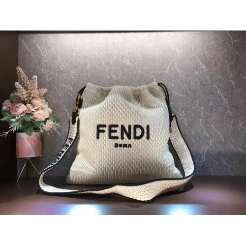FENDI PACK PETITE POCHETTE Paille tressée Grand-sac F1529 beige