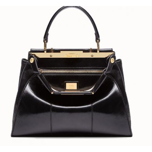 FENDI PEEKABOO ICONIC Sac en cuir noir F0837