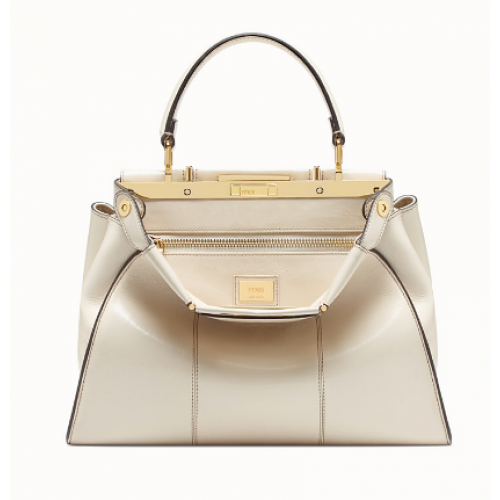 Sac FENDI PEEKABOO ICONIC en cuir crème F0837