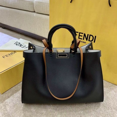 FENDI PEEKABOO X-TOTE sac en cuir F1527 noir