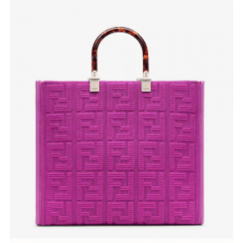 FENDI SUNSHINE MEDIUM sac en tissu FF 8BH386A Violet