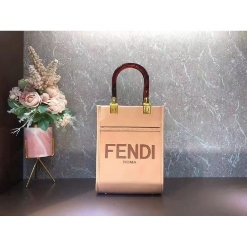 FENDI SUNSHINE SHOPPER mini-sac en cuir F1620 rose