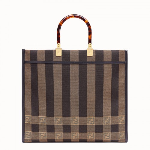 FENDI Shopper en tissu marron 8BH372 marron