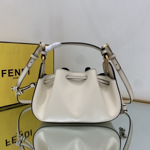 FENDI TOUCH sac en cuir 8BS059 blanc