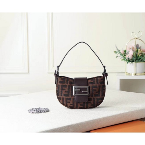 FENDI sac en tissu F0399 Marron
