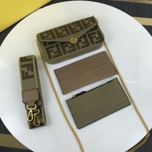 FENDI sac en tissu F1230 vert