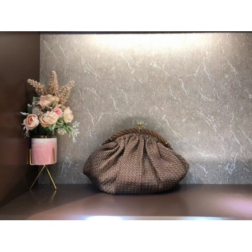 Sac en raphia FENDI F7641 marron clair