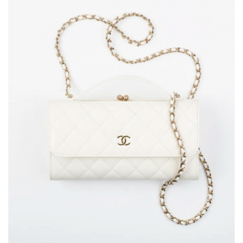 SUPPORT TELEPHONE A RABAT AVEC CHAINE AS2875 BLANC