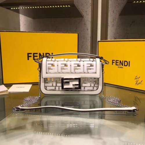 Fendi BAGUETTE MINI PU sac fourre-tout 8BS017 blanc