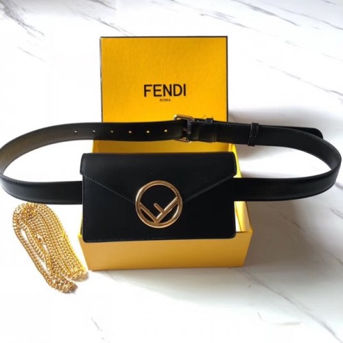 Fendi BELT BAG sac ceinture en cuir 8BM005 noir
