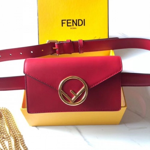 Fendi BELT BAG sac ceinture en cuir 8BM005 rouge