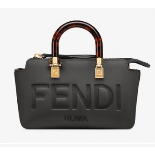 Fendi By The Way Mini Petit sac Boston en cuir 8BS067A noir