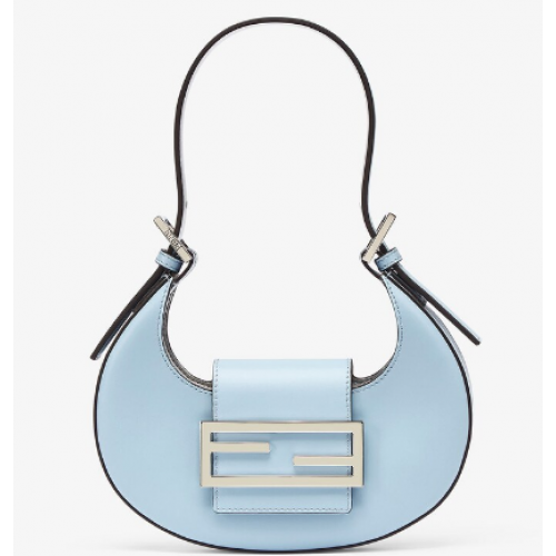 Fendi Cookie Mini sac en cuir bleu clair 8BS065A