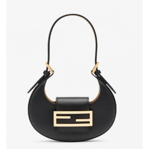 Mini sac Fendi Cookie en cuir noir 8BS065A