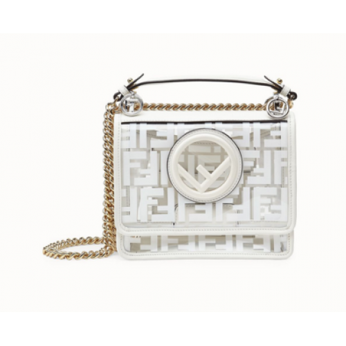 Fendi KAN IF SMALLPU sac fourre-tout 8BT286A7T blanc