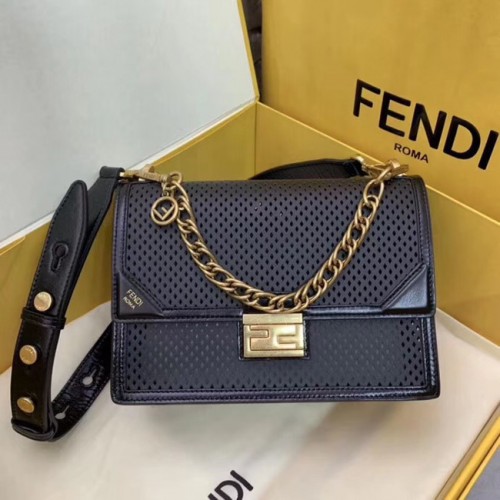 Fendi KAN U sac en cuir 8BT313 Royal