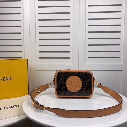 Fendi MINI CAMERA CASE Sac en toile multicolore 8BF097 abricot