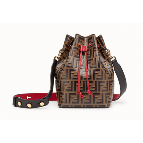 Fendi MON TRESOR Sac en cuir multicolore 8BT298A Rouge