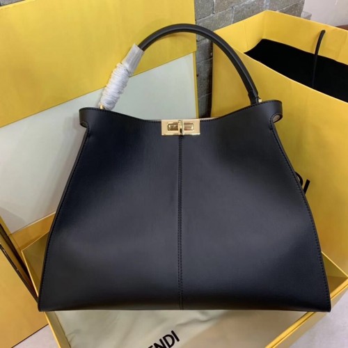 Fendi Original Cuir PEEKABOO Sac 3655 Noir