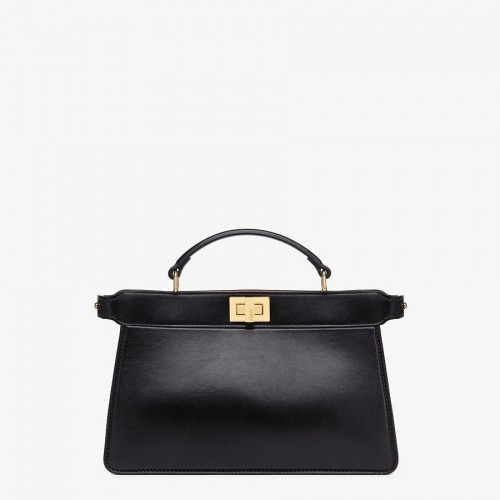 Fendi PEEKABOO ISEEU EAST-WEST Sac en cuir noir 8BN323