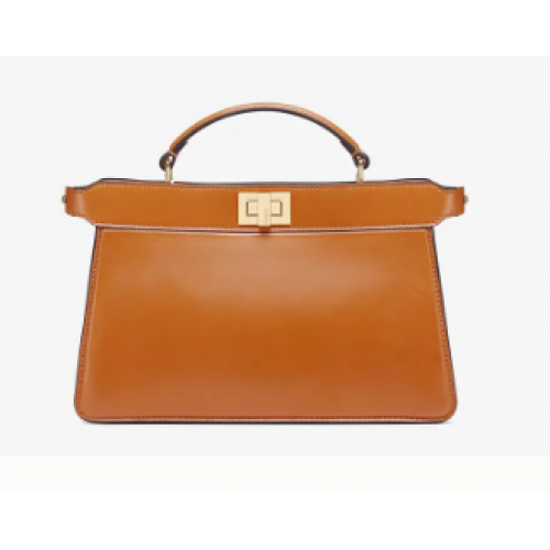 Fendi PEEKABOO ISEEU EAST-WEST sac en cuir 8BN323A marron