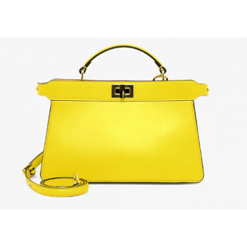 Fendi PEEKABOO ISEEU EAST-WEST sac en cuir 8BN323A jaune