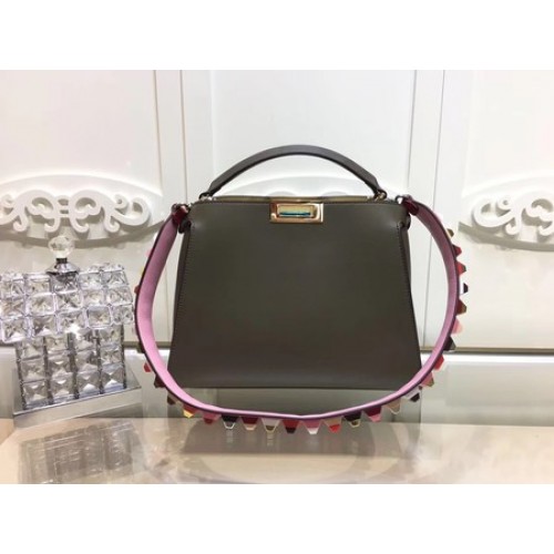 Sacs Fendi Peekaboo Cuir d'origine F3659 Vert
