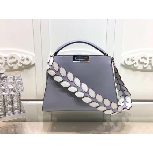 Sacs Fendi Peekaboo Cuir d'origine F3659 Gris