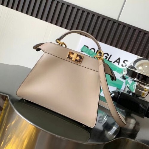 Fendi Peekaboo Iseeu Petit sac en cuir 8BN327A gris