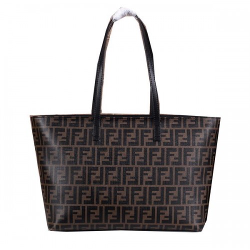 Fendi Pratique Signature FF Sac à roulettes en tissu 8BH185 Noir