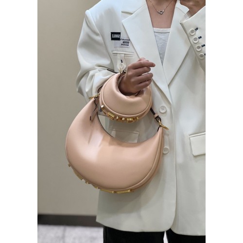 Fendi Praphy Original Sac en cuir avec gros logo 80056M 80056S Rose