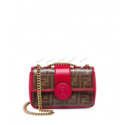 Fendi PORTEFEUILLE SUR CHAÎNE 8HF836 ROUGE
