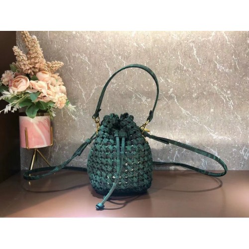 Fendi Weave MON TRESOR mini-sac 8BS010A3 vert noirâtre