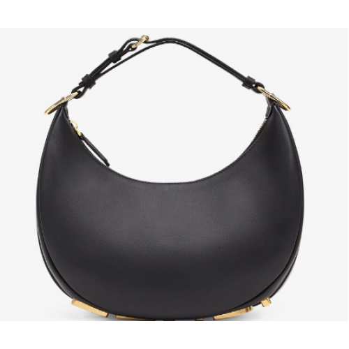 Fendi graphy Petit sac en cuir noir 8BR798