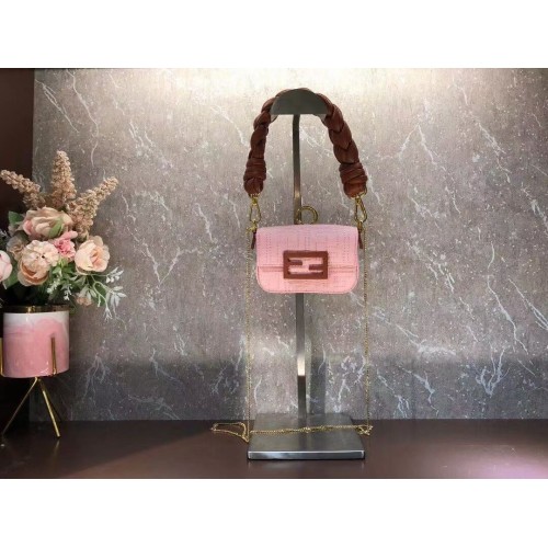 Fendi mini sac BAGUETTE en coton F6550 rose