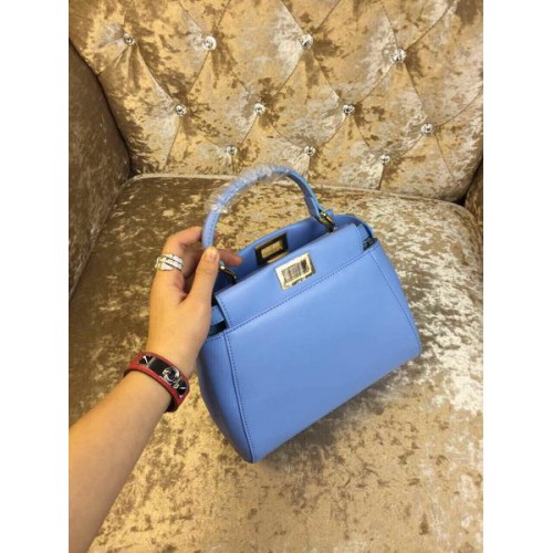 Fendi mini Peekaboo Bag Cuir de veau 30320 SkyBlue