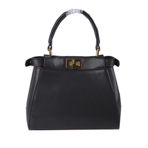 Fendi mini Peekaboo Bag Cuir de veau FD8838 Noir