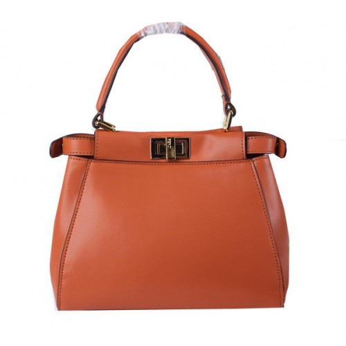 Fendi mini Peekaboo Bag Cuir de veau FD8838 Blé