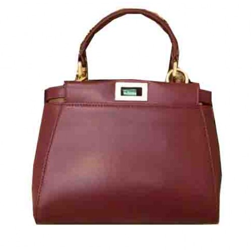 Fendi mini Peekaboo Bag Original Cuir 55211 Bordeaux