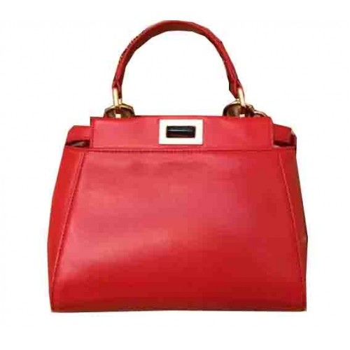 Fendi mini Peekaboo Bag Original Cuir 55211 Rouge