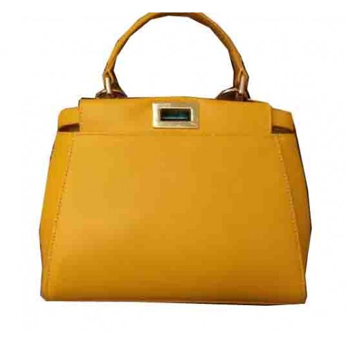 Fendi mini Peekaboo Bag Original Cuir 55211 Jaune