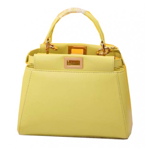 Fendi mini Peekaboo Bag Cuir de Mouton F520885 Citron