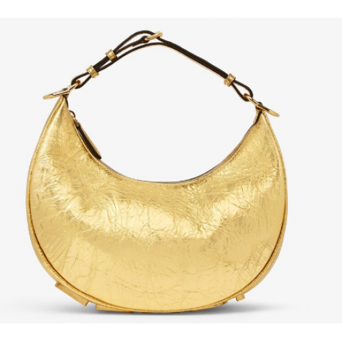 Fendigraphy Petit sac en cuir laminé doré 8BR798A