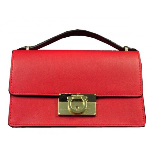 Ferragamo Petit sac à bandoulière en cuir de veau SF0615 Rouge